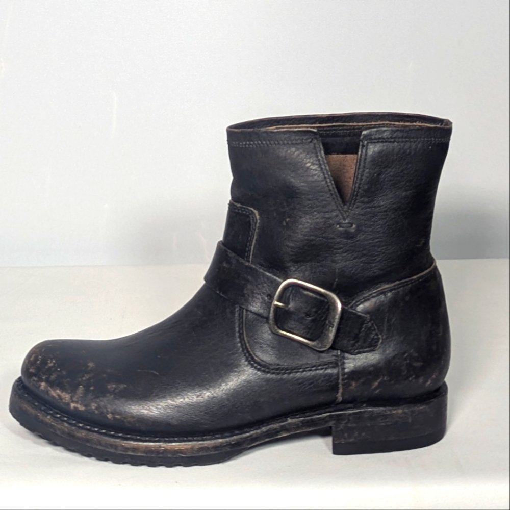 NEW Frye Womens Leather Distressed Veronica Bootie brown Sz 6.5